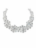 Magnetic Clear Flower Statement Necklace