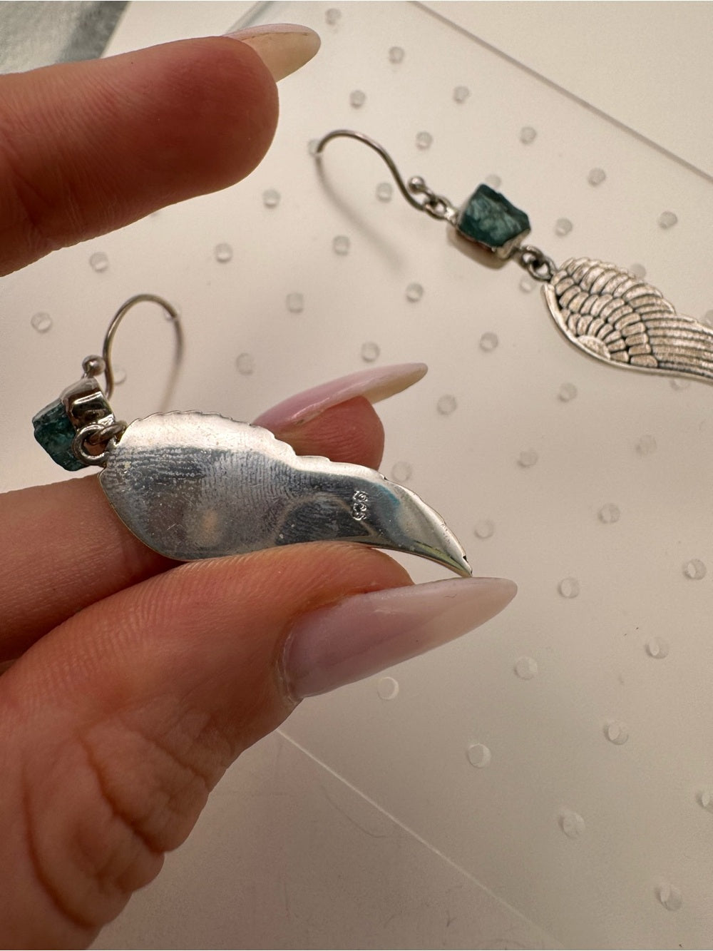 Apatite Winged Dangle Earrings