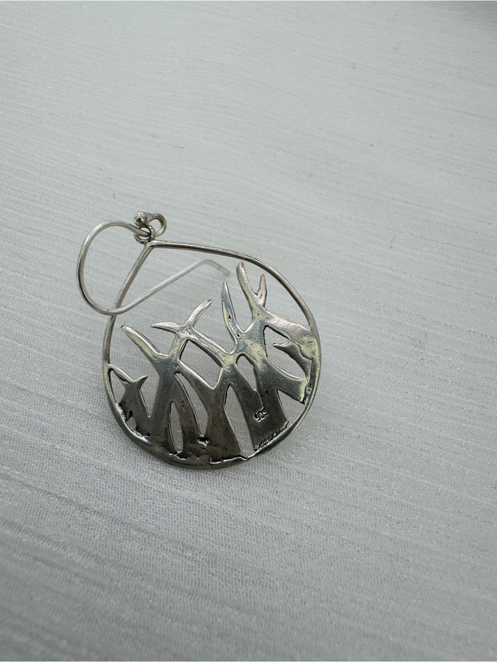 Sterling Silver Meadow Teardrop Earrings