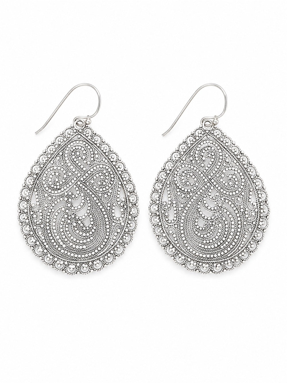 Sterling Silver Paisley Lace Earrings