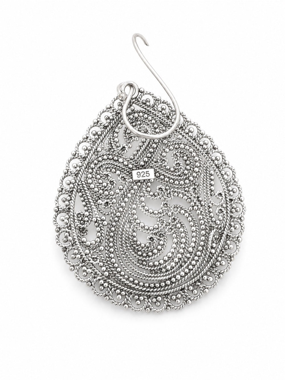 Sterling Silver Paisley Lace Earrings