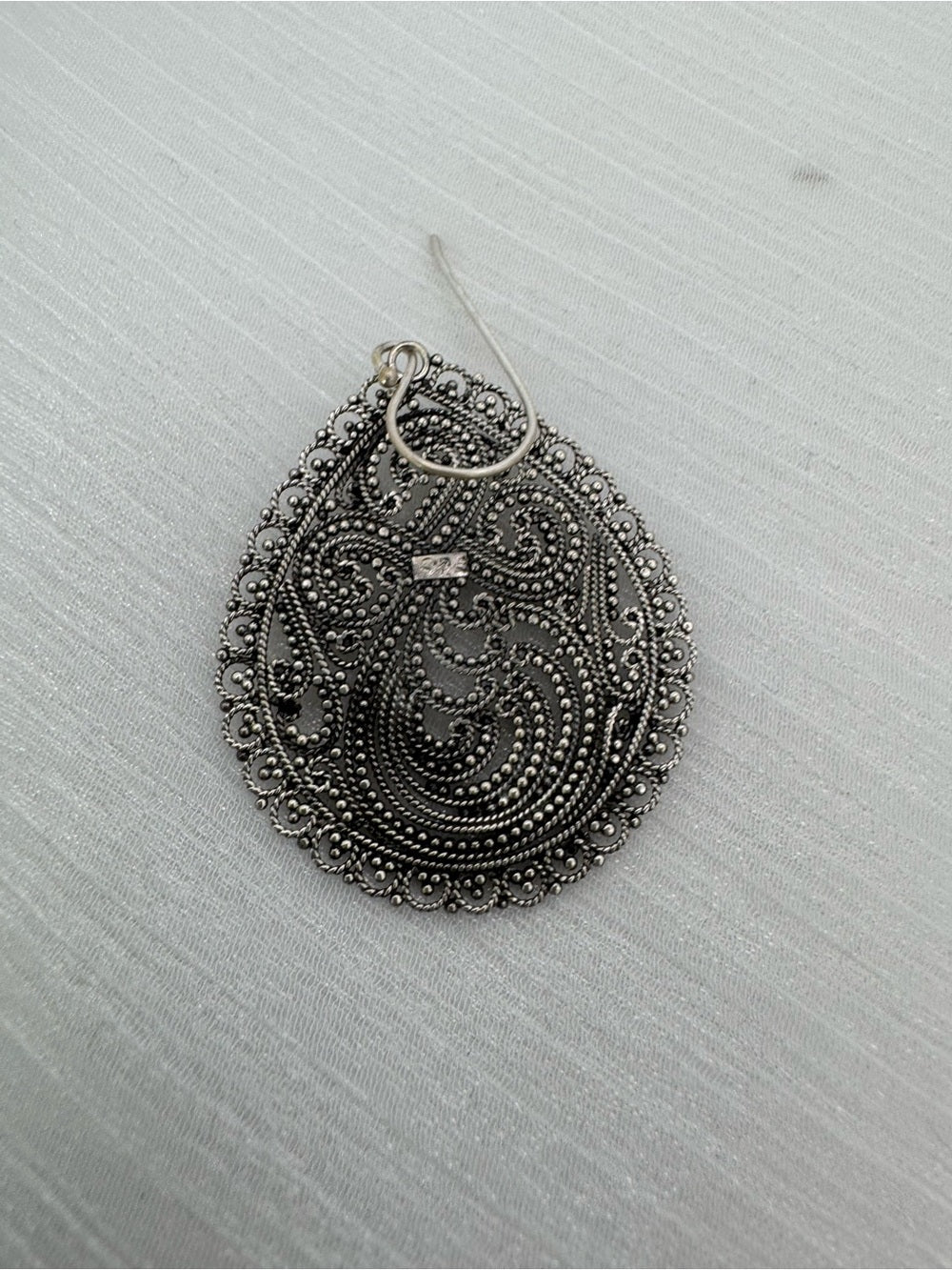 Sterling Silver Paisley Lace Earrings