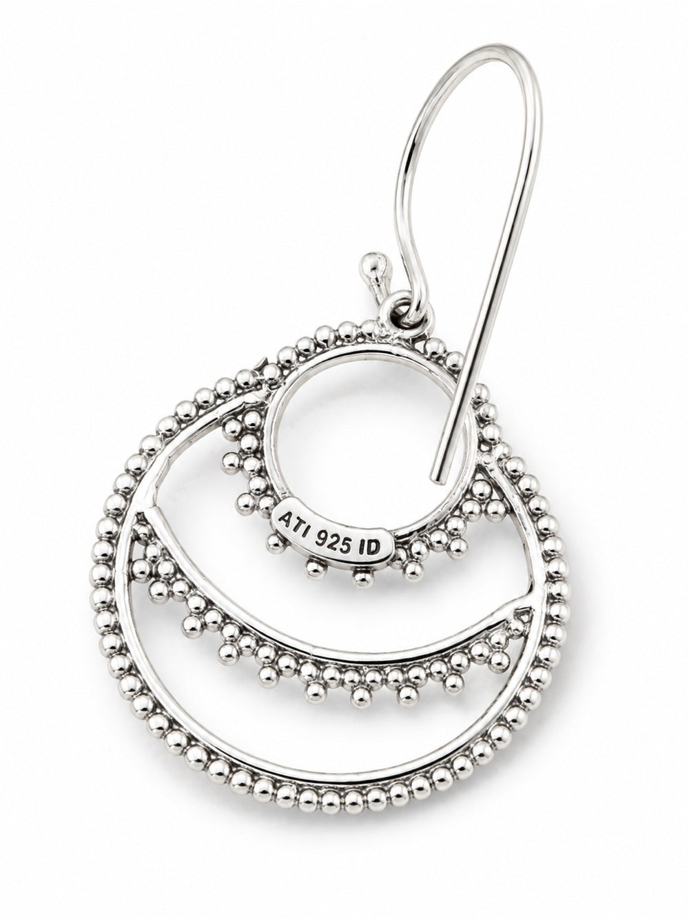 Sterling Silver Three Layer Hook Earrings