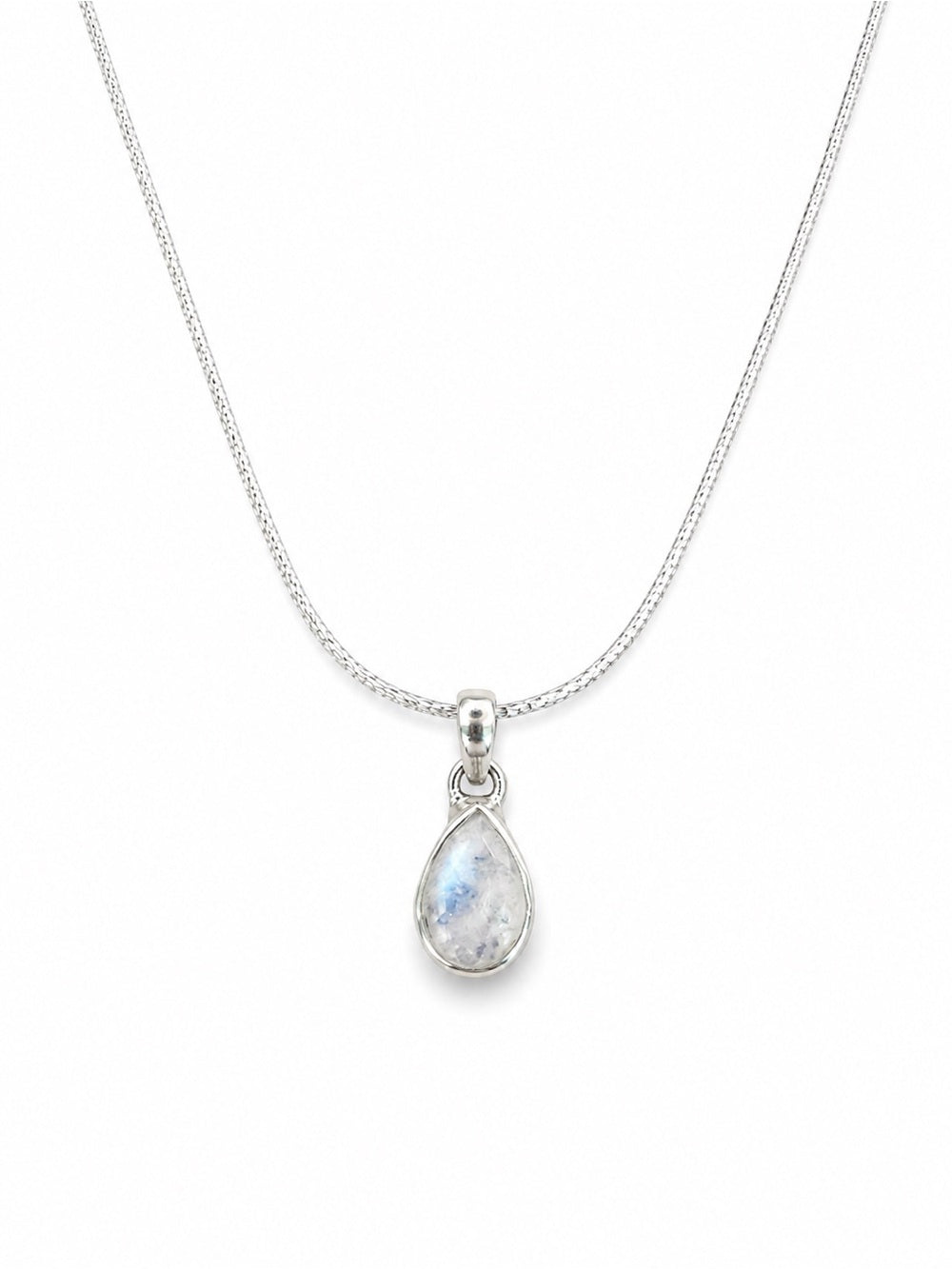 Moonstone Teardrop Pendant (S925)