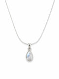 Moonstone Teardrop Pendant (S925)