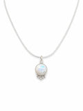 Moonstone Halo Pendant (S925)