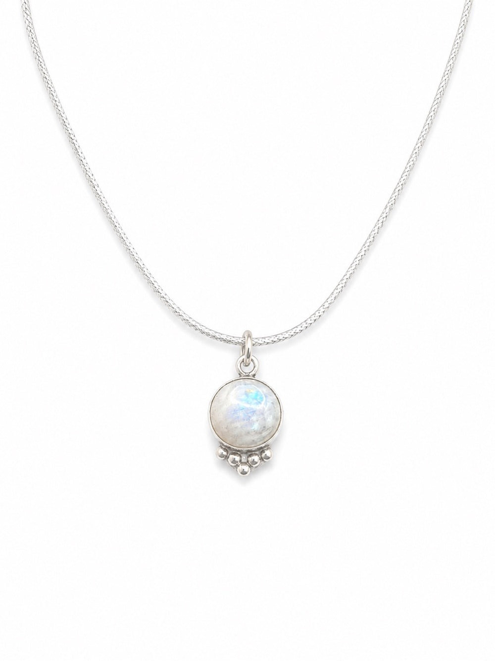 Moonstone Halo Pendant (S925)
