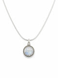 Moonstone Circle Pendant (S925)