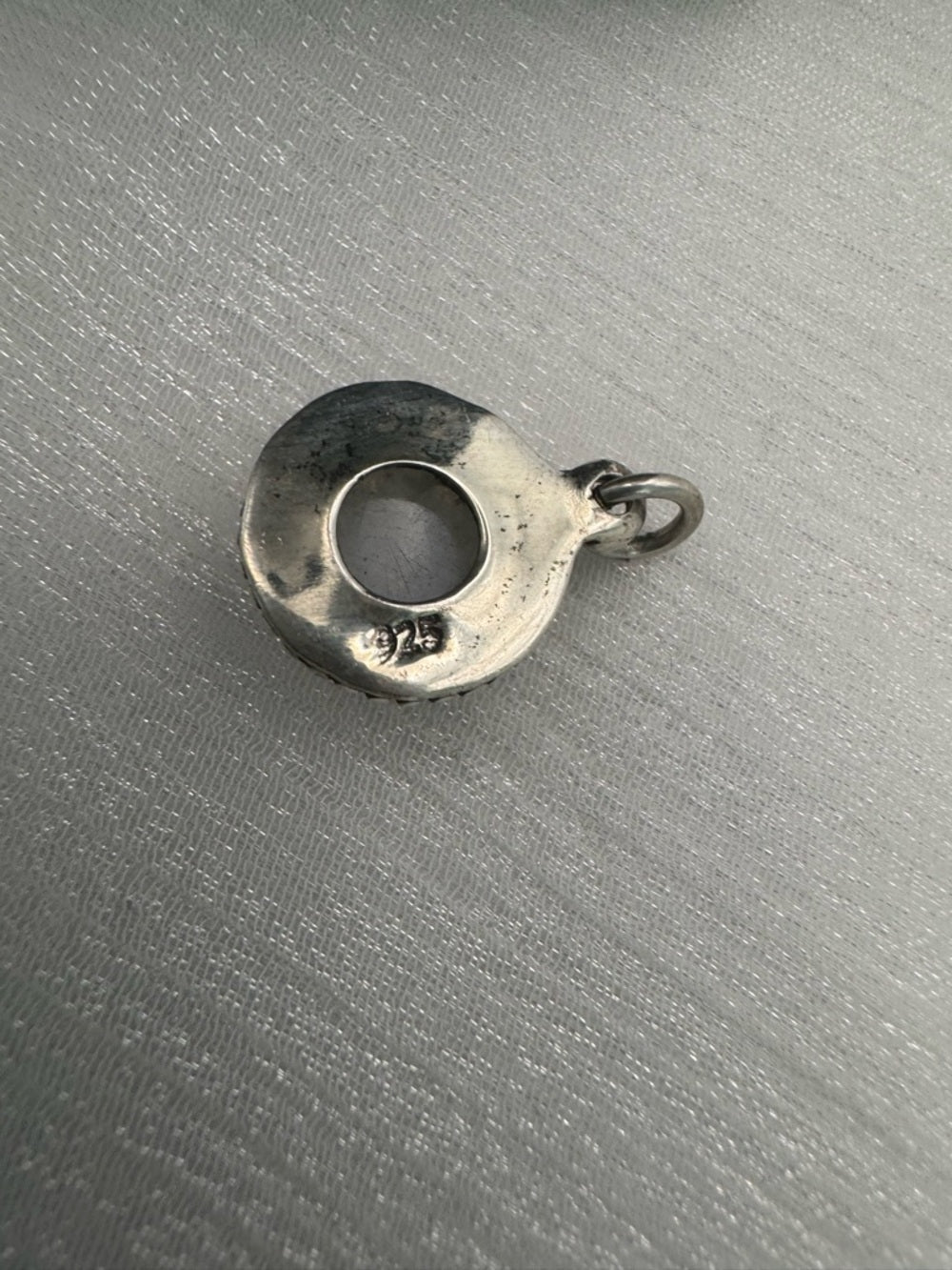 Moonstone Circle Pendant (S925)