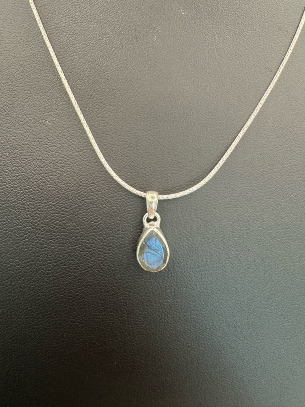 Labradorite Teardrop Pendant (S925)