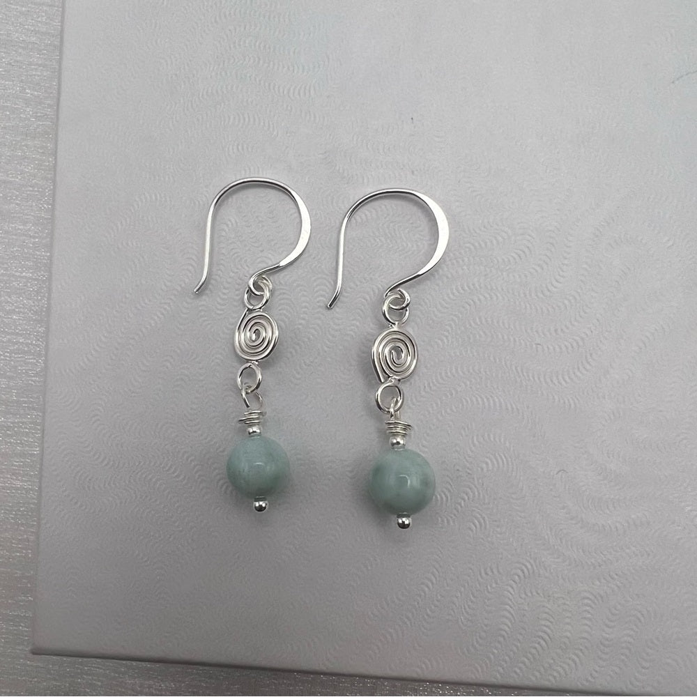 Larimar Swirl Dangle Earrings HK9141
