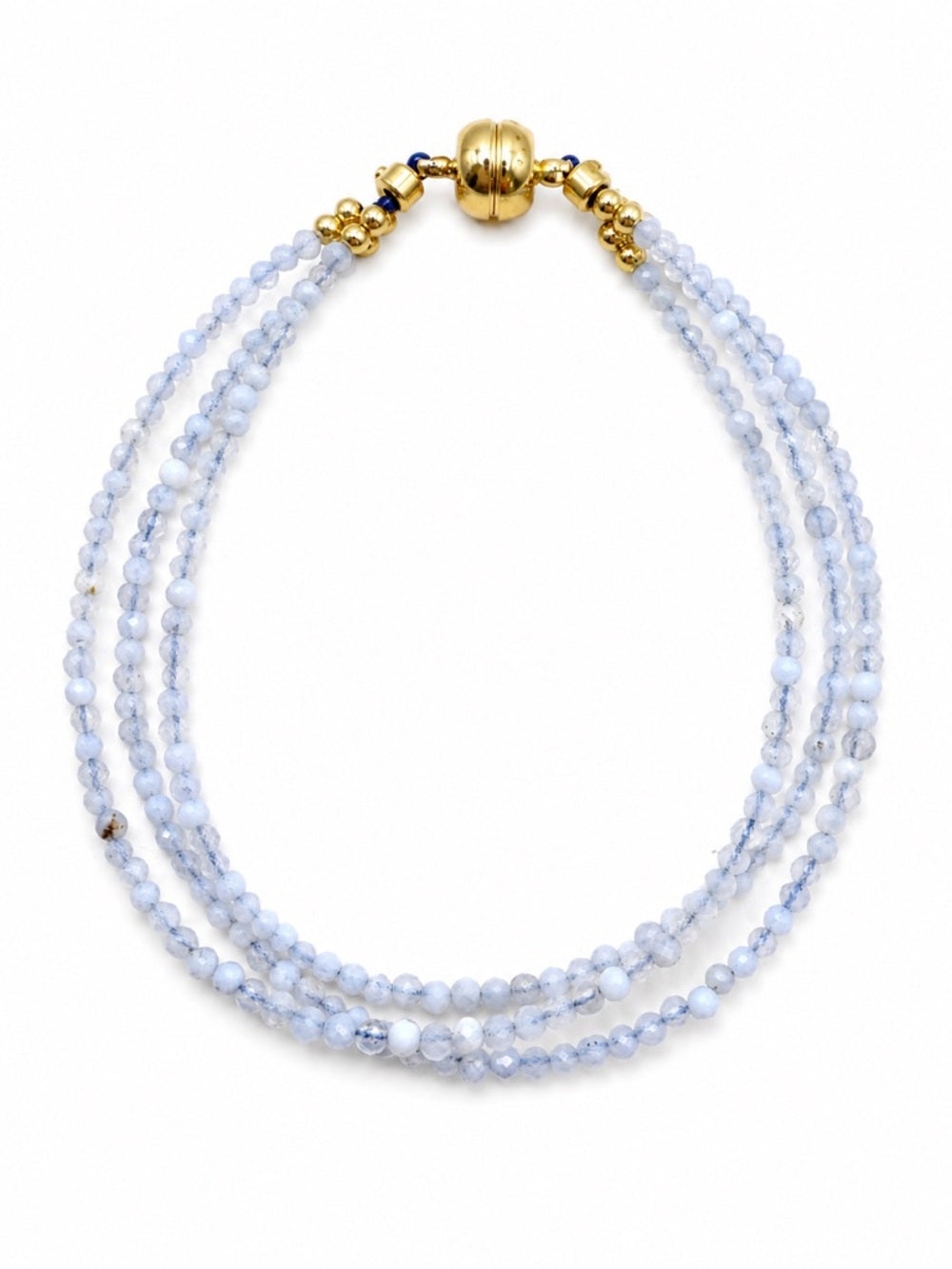 Blue Lace Agate Gemstone Magnetic Bracelet