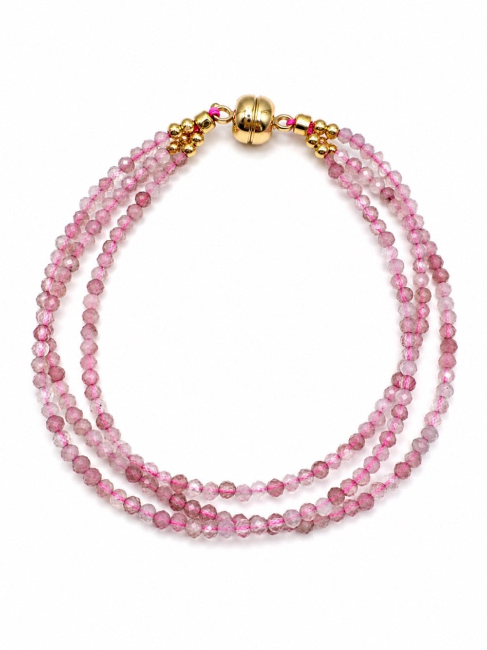 Rose Quartz Gemstone Magnetic Bracelet