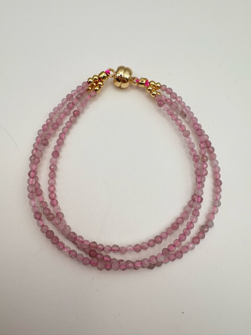 Rose Quartz Gemstone Magnetic Bracelet
