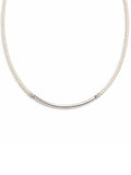 Silver Arc Freshwater Pearl Necklace