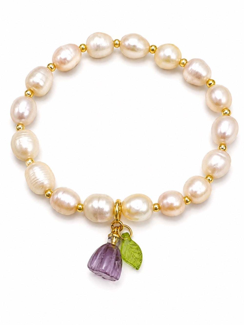 Freshwater Pearl Flower Stretchy Bracelet