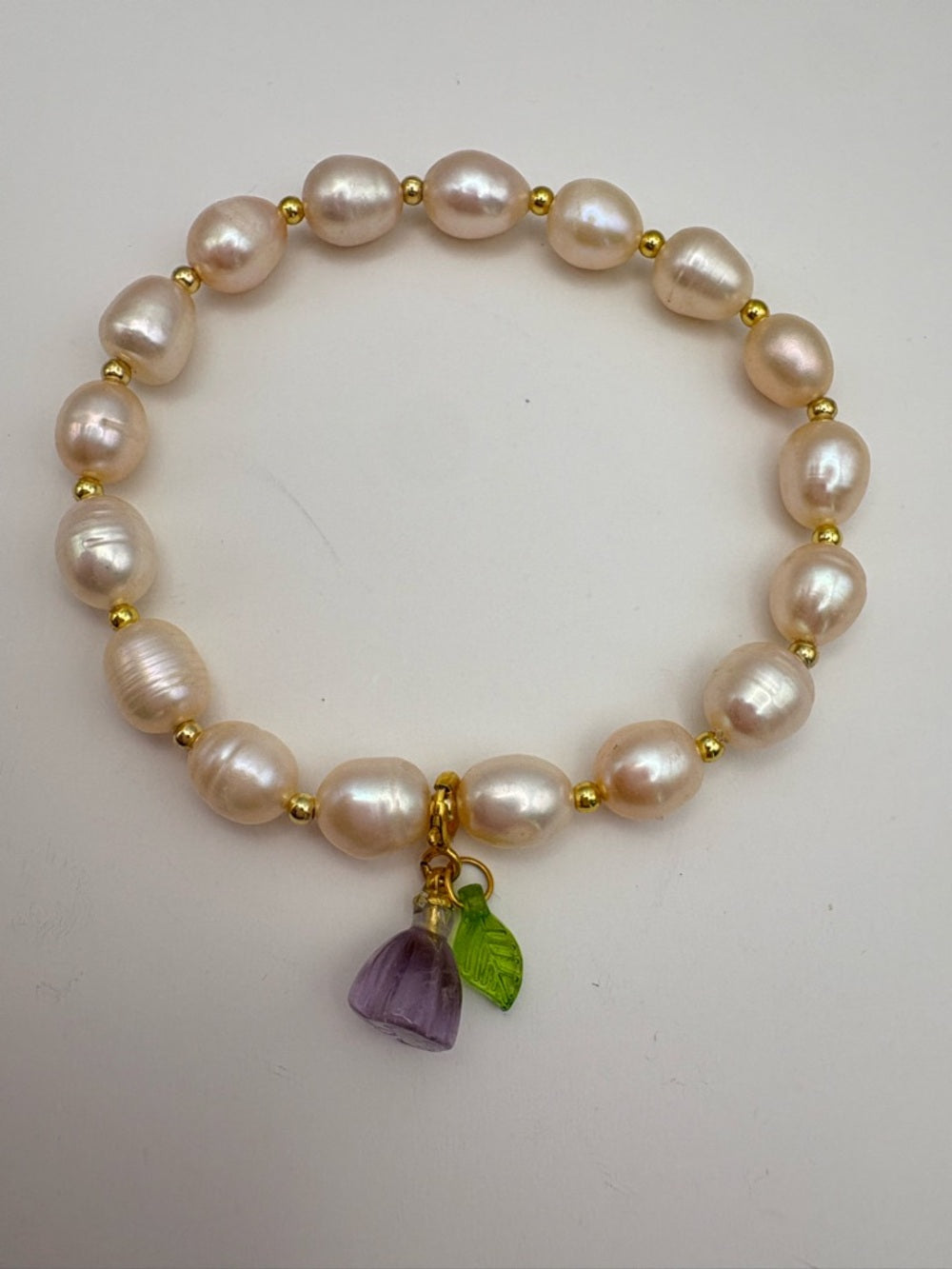 Freshwater Pearl Flower Stretchy Bracelet
