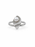 Freshwater Pearl Pavé Shell Ring