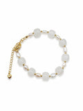 Clear Quartz And Freshwater Pearl Bracelet