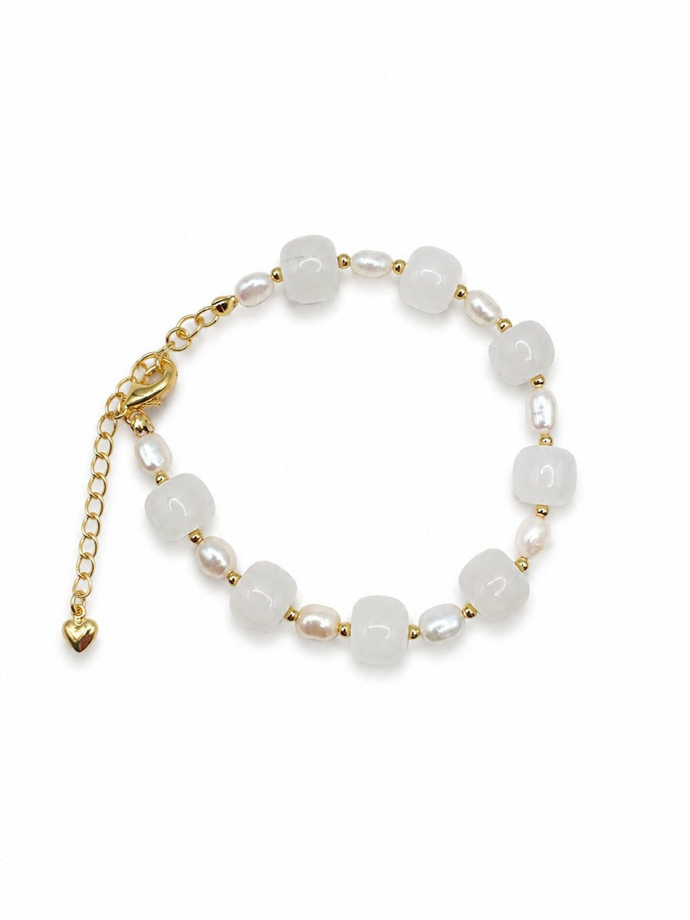 Clear Quartz And Freshwater Pearl Bracelet