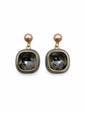 Smoky Champagne Pearl Drop Earrings