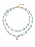 Aquamarine Layered Necklace Style #7A