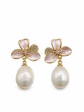 Blush Orchid Pearl Earrings