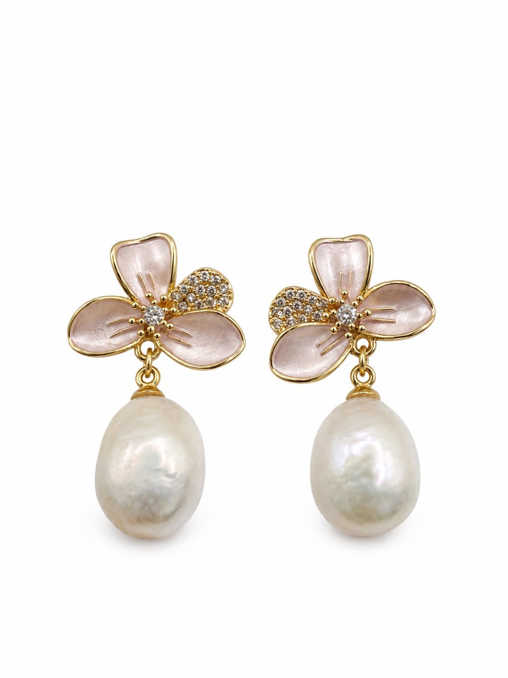 Blush Orchid Pearl Earrings