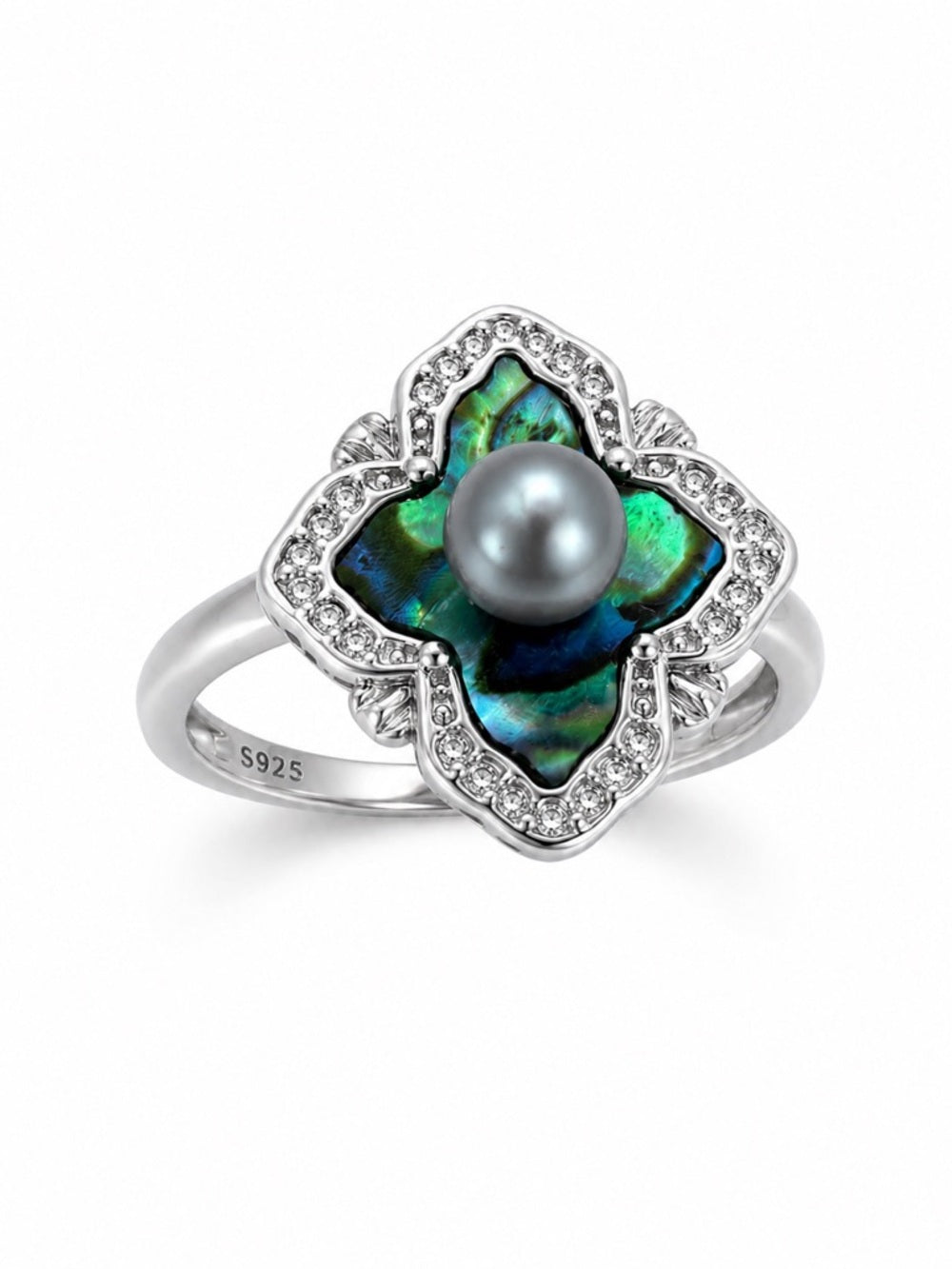 Abalone Flower Ring (S925)
