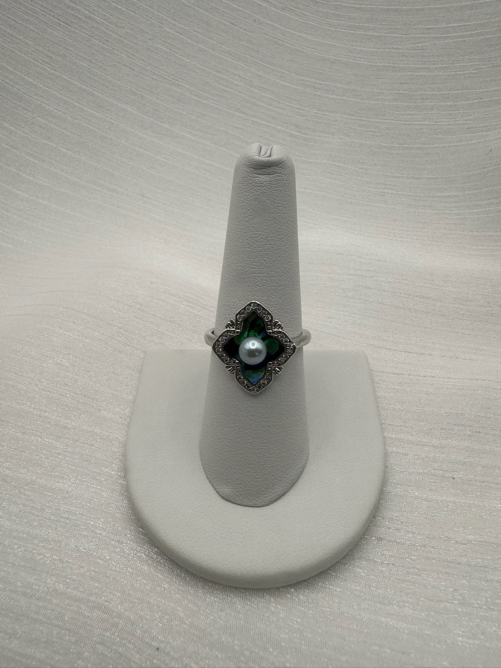 Abalone Flower Ring (S925)