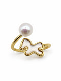 Freshwater Pearl and Mother of Pearl Horse Ring