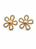 Champagne Bloom Pearl Studs