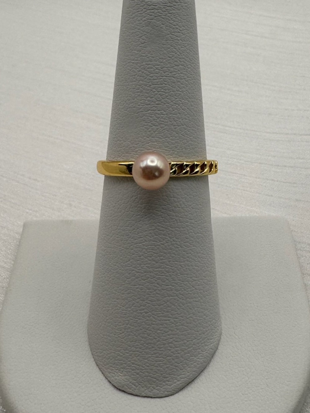 Blush Freshwater Pearl Woven Ring