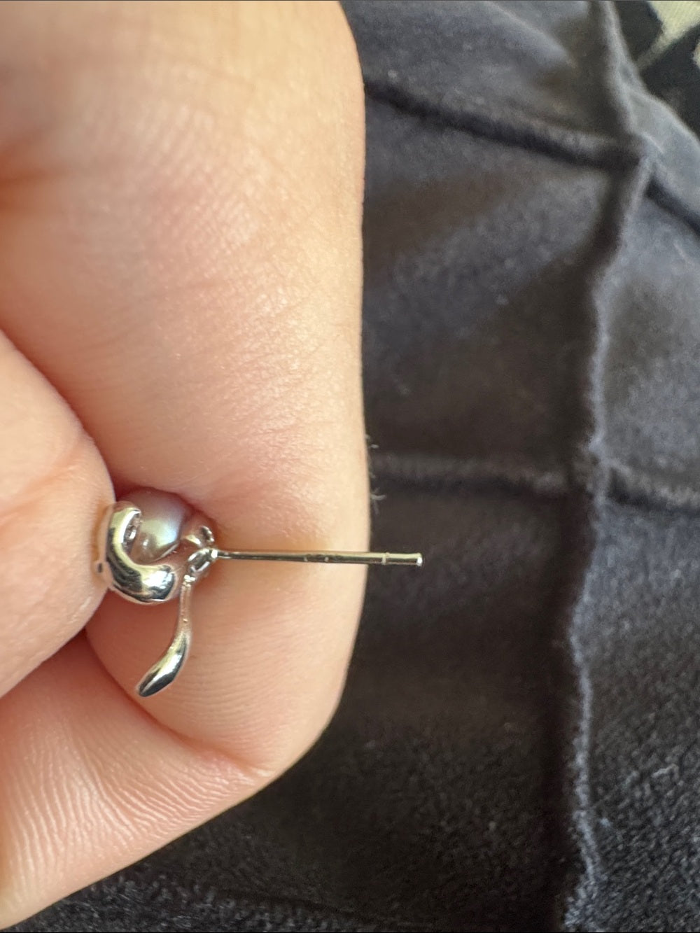 Moon Bunny Pearl Earrings