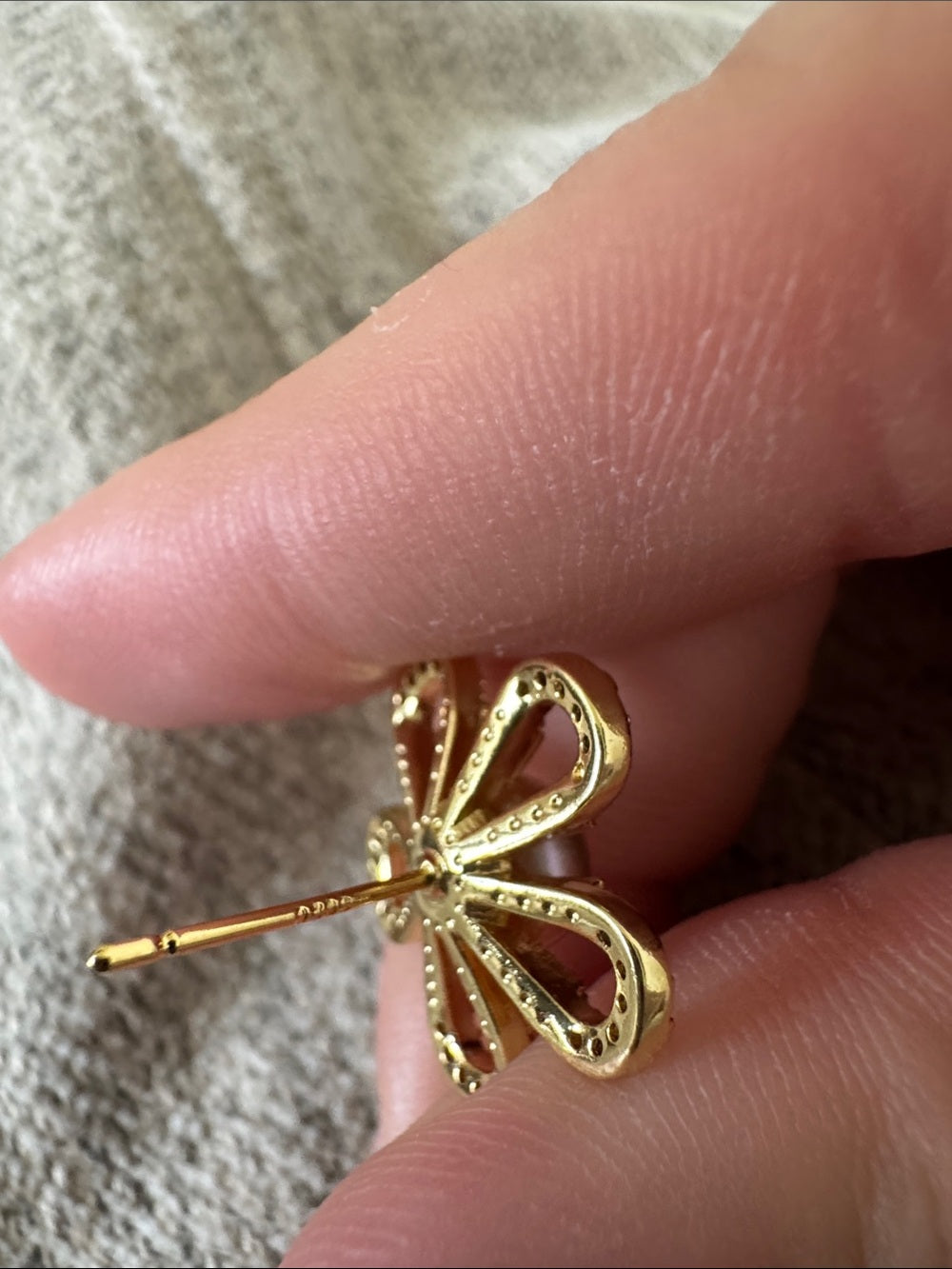 Champagne Bloom Pearl Studs
