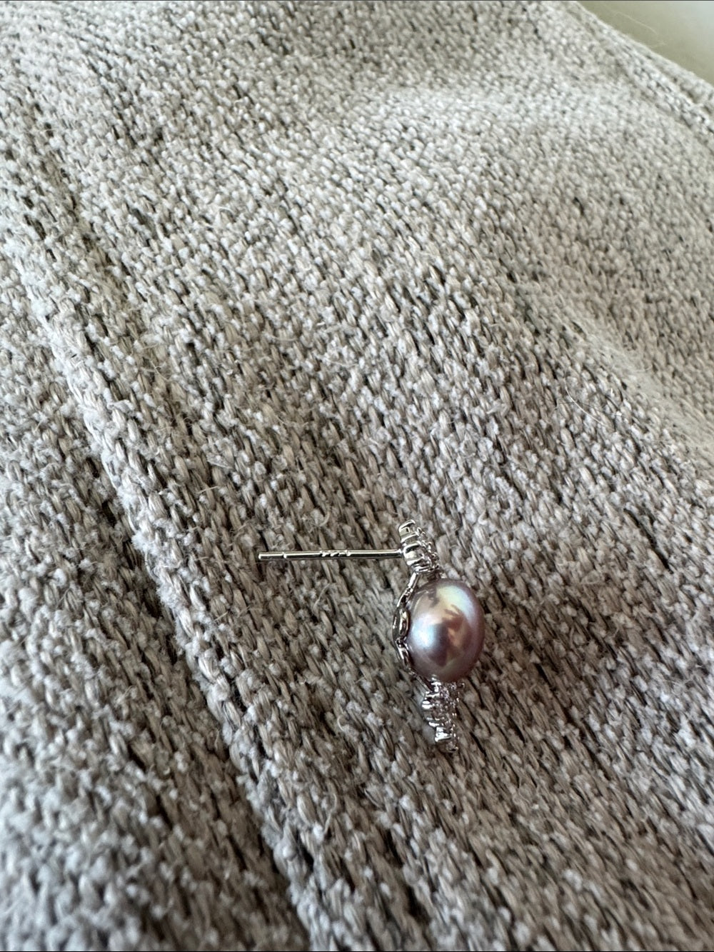Moonlit Pearl Crescent Earrings