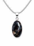 Pietersite Oval Sterling Silver Pendant