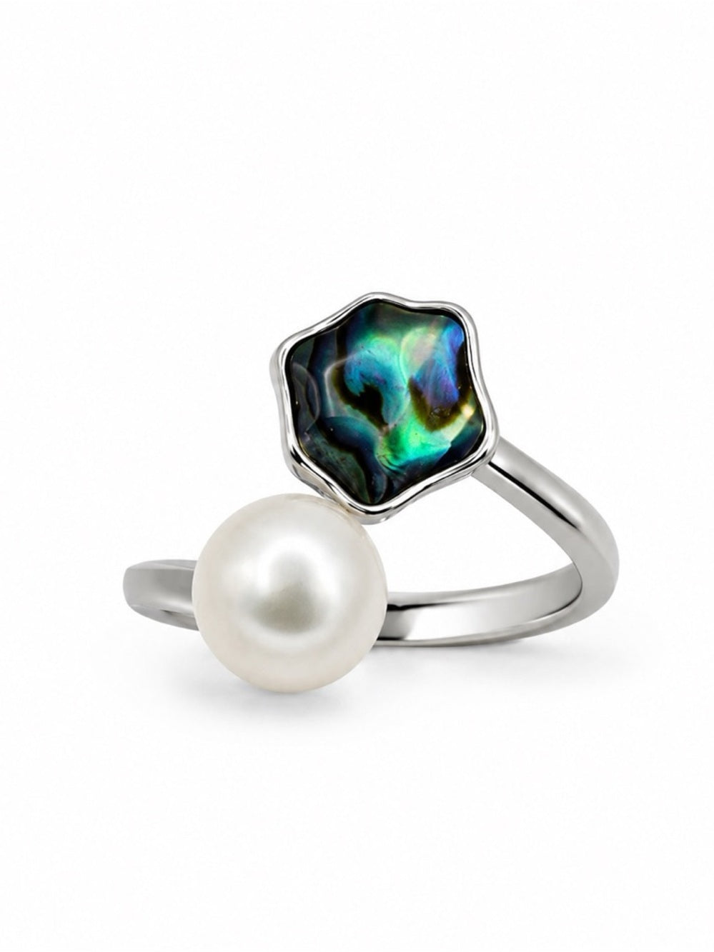 Freshwater Pearl and Abalone Ring