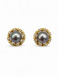 Luxe Halo Pearl Studs