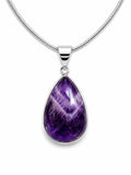 Chevron Amethyst Sterling Silver Pendant