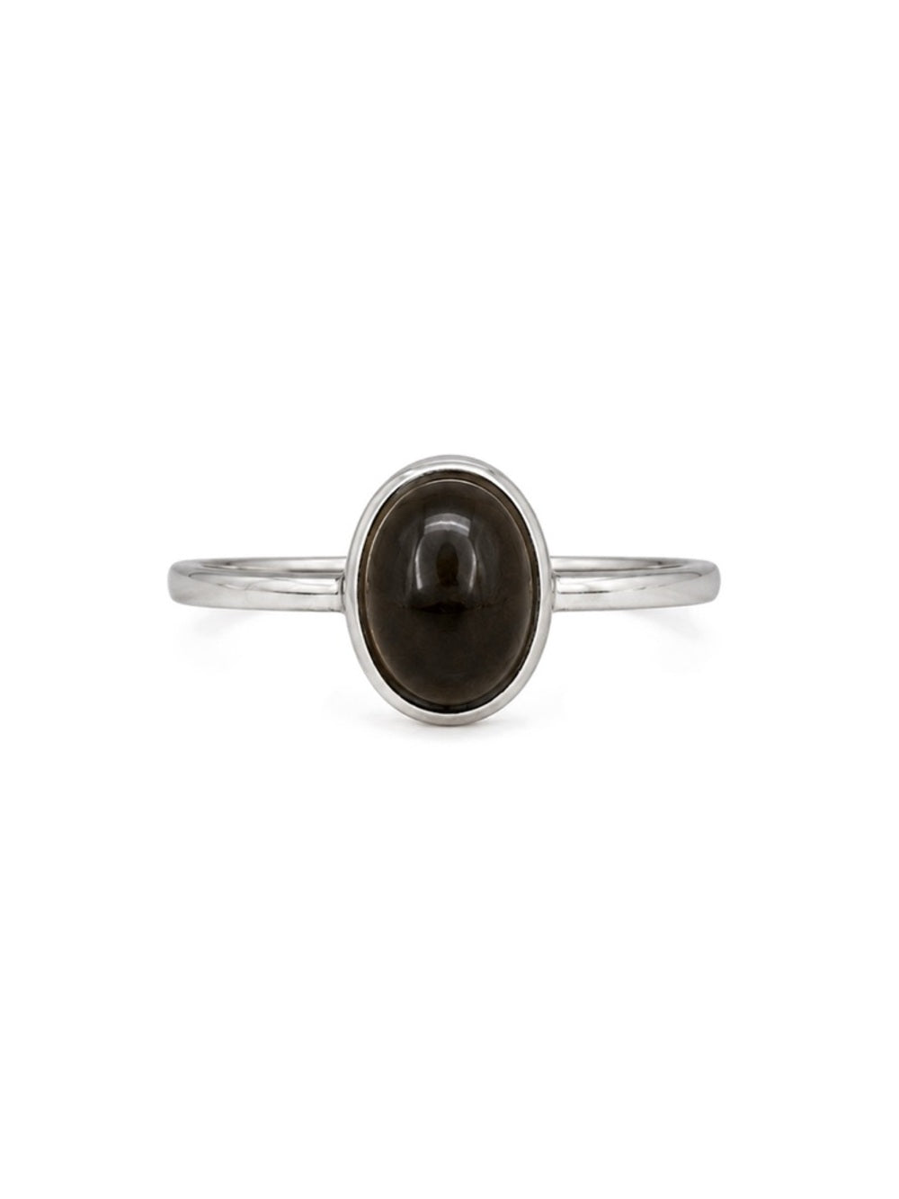 Midnight Jade Oval Ring (S925)