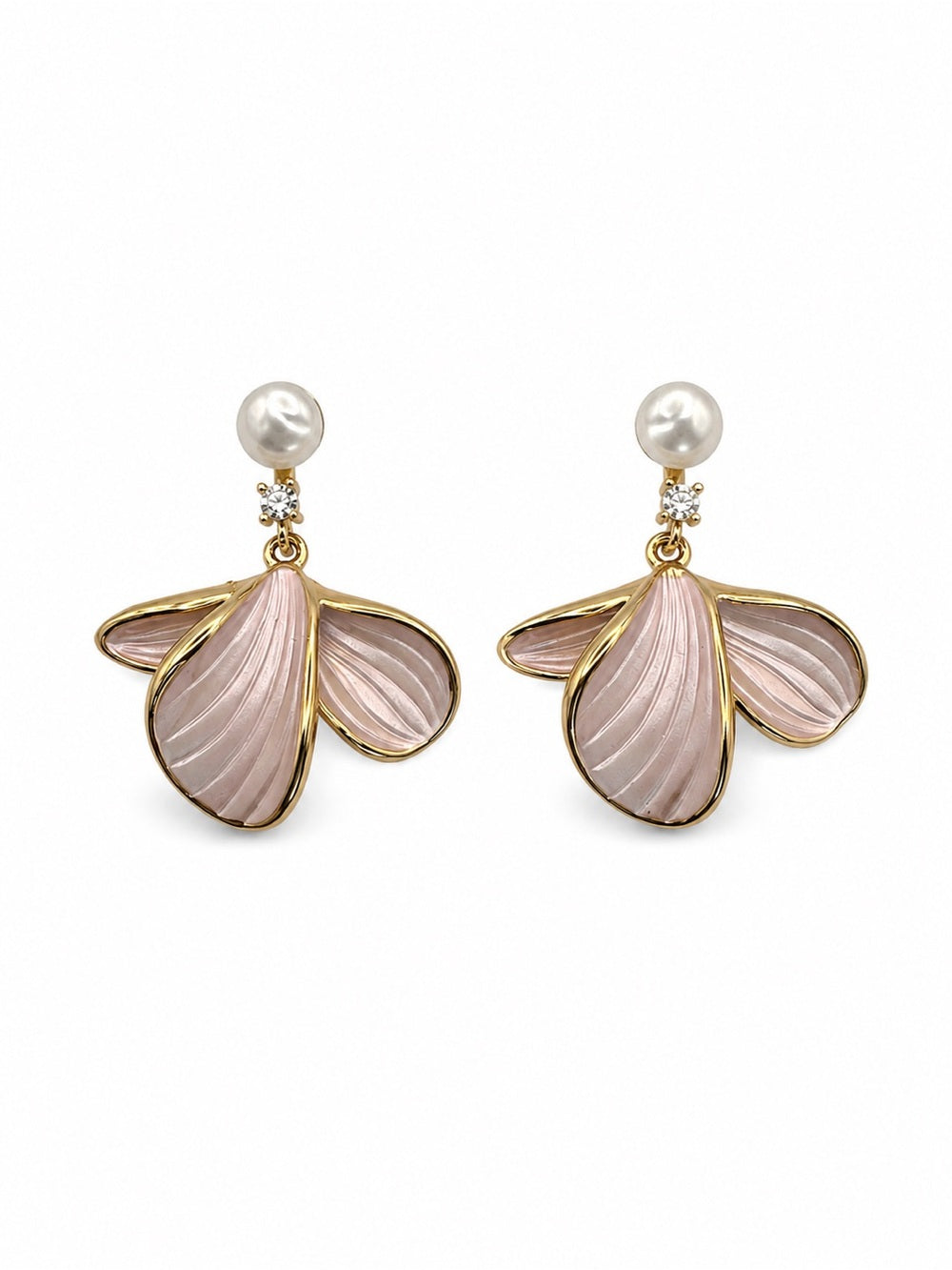 Blush Petal Pearl Earrings