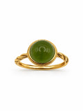 Jade Round Twist Ring (S925)