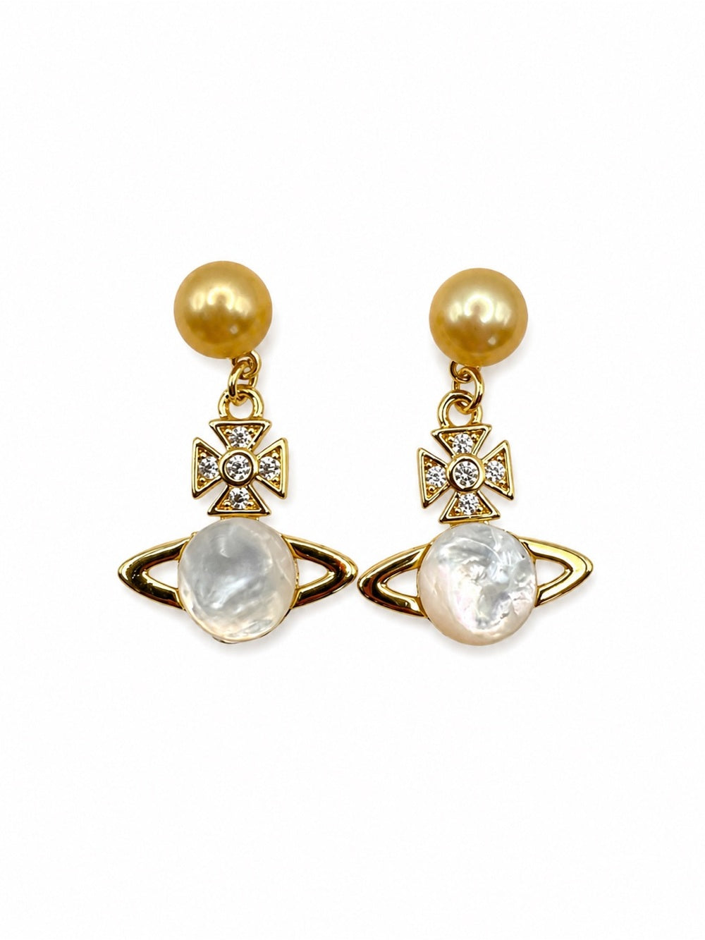 Celestial Pearl Orbit Earrings