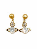 Celestial Pearl Orbit Earrings
