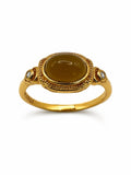 East West Taupe Jade Ring (S925)