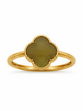 Jade Clover Ring (S925)
