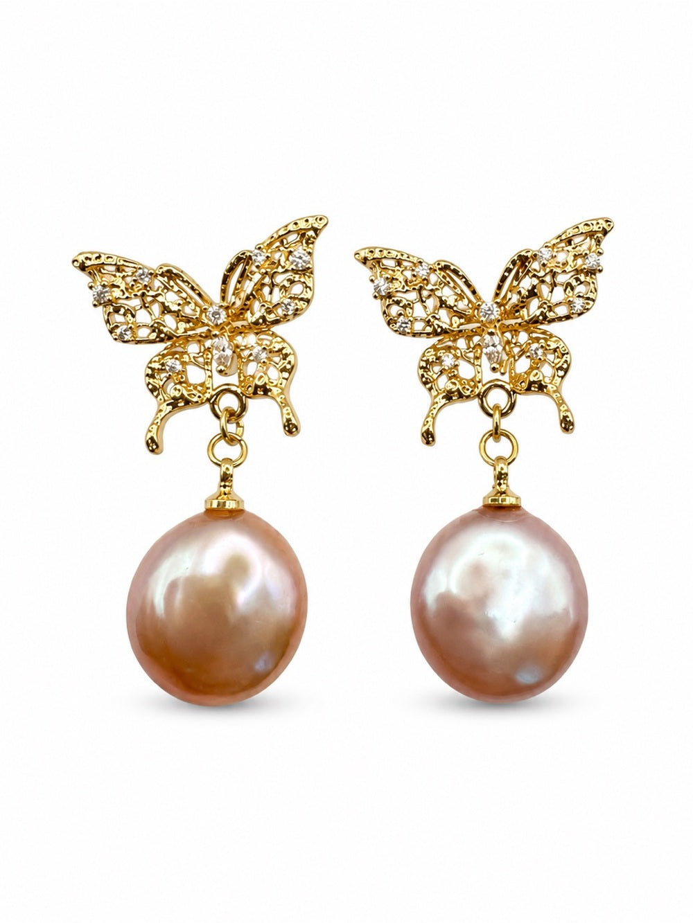 Butterfly Glow Pearl Earrings