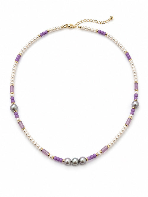 Amethyst Freshwater Pearl Necklace Style #20A
