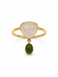 Jade Dangle Ring (S925)